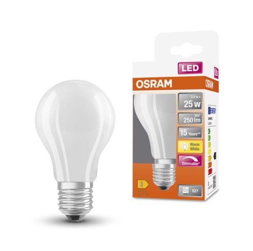 Scharnier Dank je draai Osram led lamp E27 2W 2700K Mat dimbaar | SameLight.nl