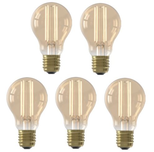Berg Vesuvius natuurpark Perth 5 stuks Calex filament LED lamp E27 4.5W 2100K Goud Dimbaar | SameLight.nl