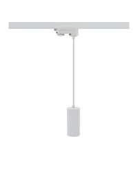 3-Fase Rail Hanglamp Wit voor 1x GU10 LED lamp (niet inbegrepen) 