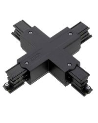 3-Fase Rail - X-vorm Connector - Zwart