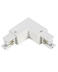 3-Fase Rail - L-vorm Connector Links - Wit