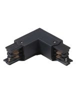 3-Fase Rail - L-vorm Connector Links - Zwart